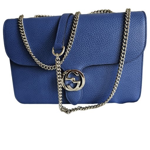 Interlocking leather handbag
