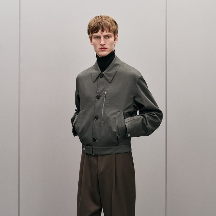 Gris Brûlé "Neo Pique" Straight Cut Jacket