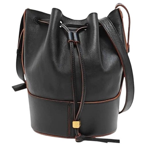 Balloon leather handbag