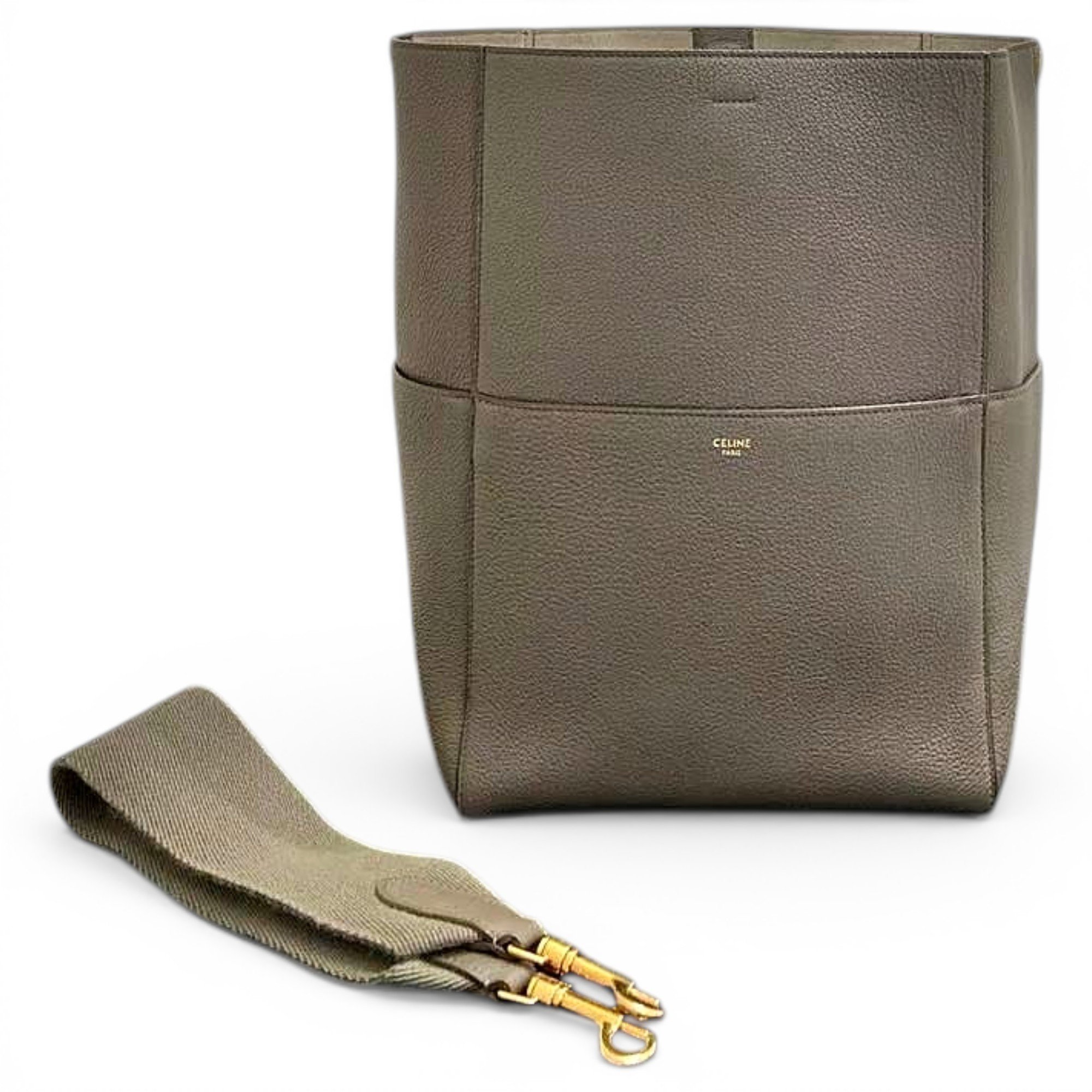 Seau Sangle leather handbag