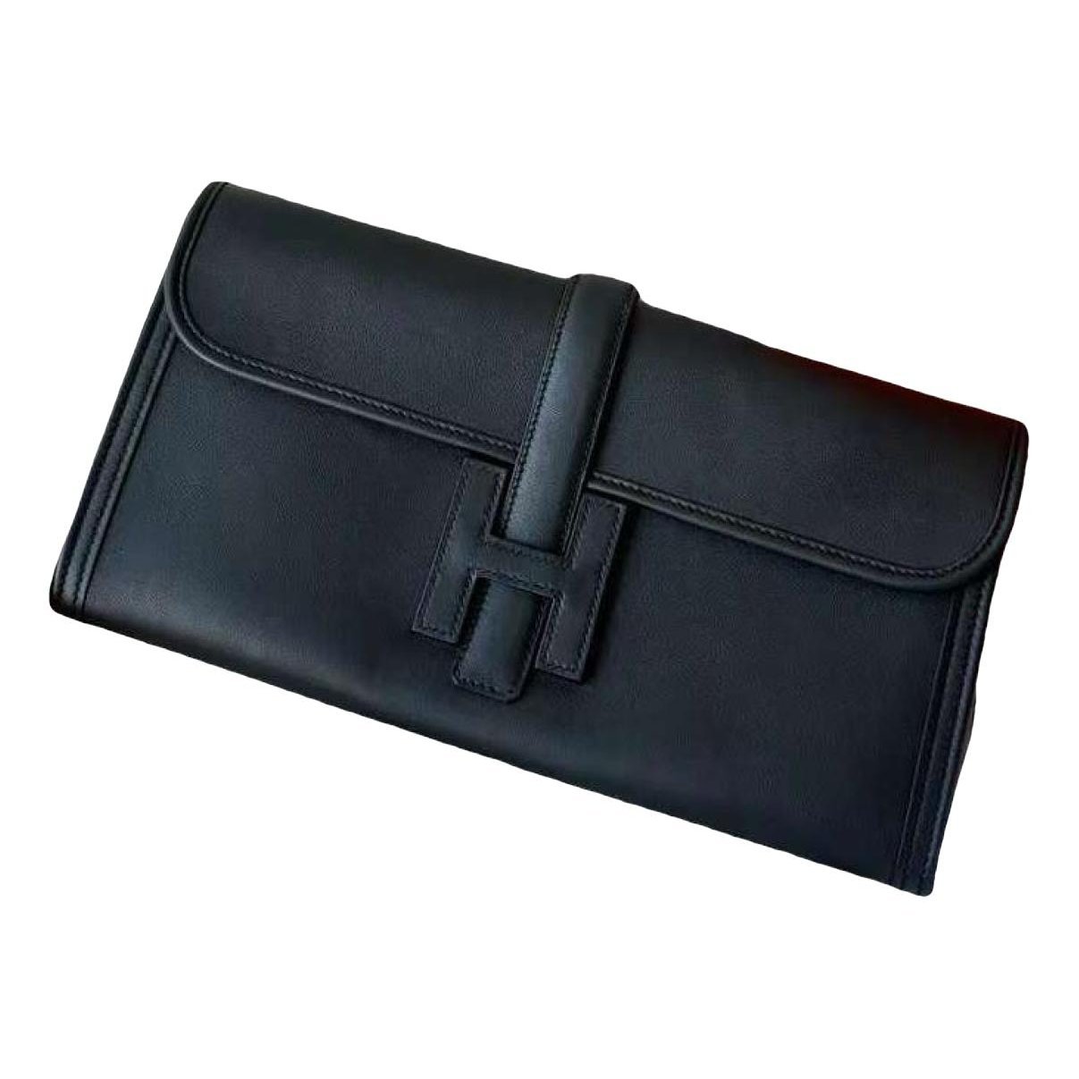 Jige leather clutch bag