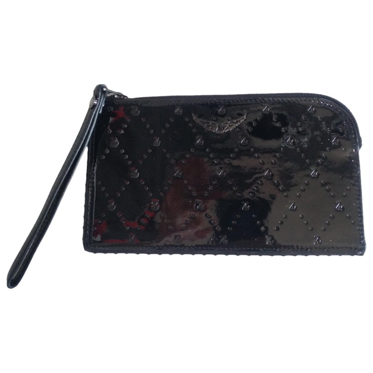 Leather clutch bag