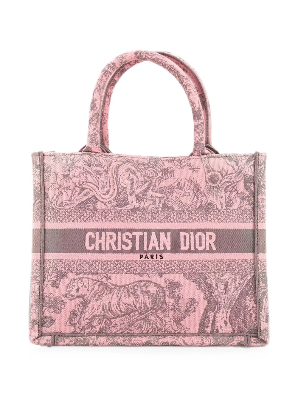 Book Embroidered Canvas Small tote bag