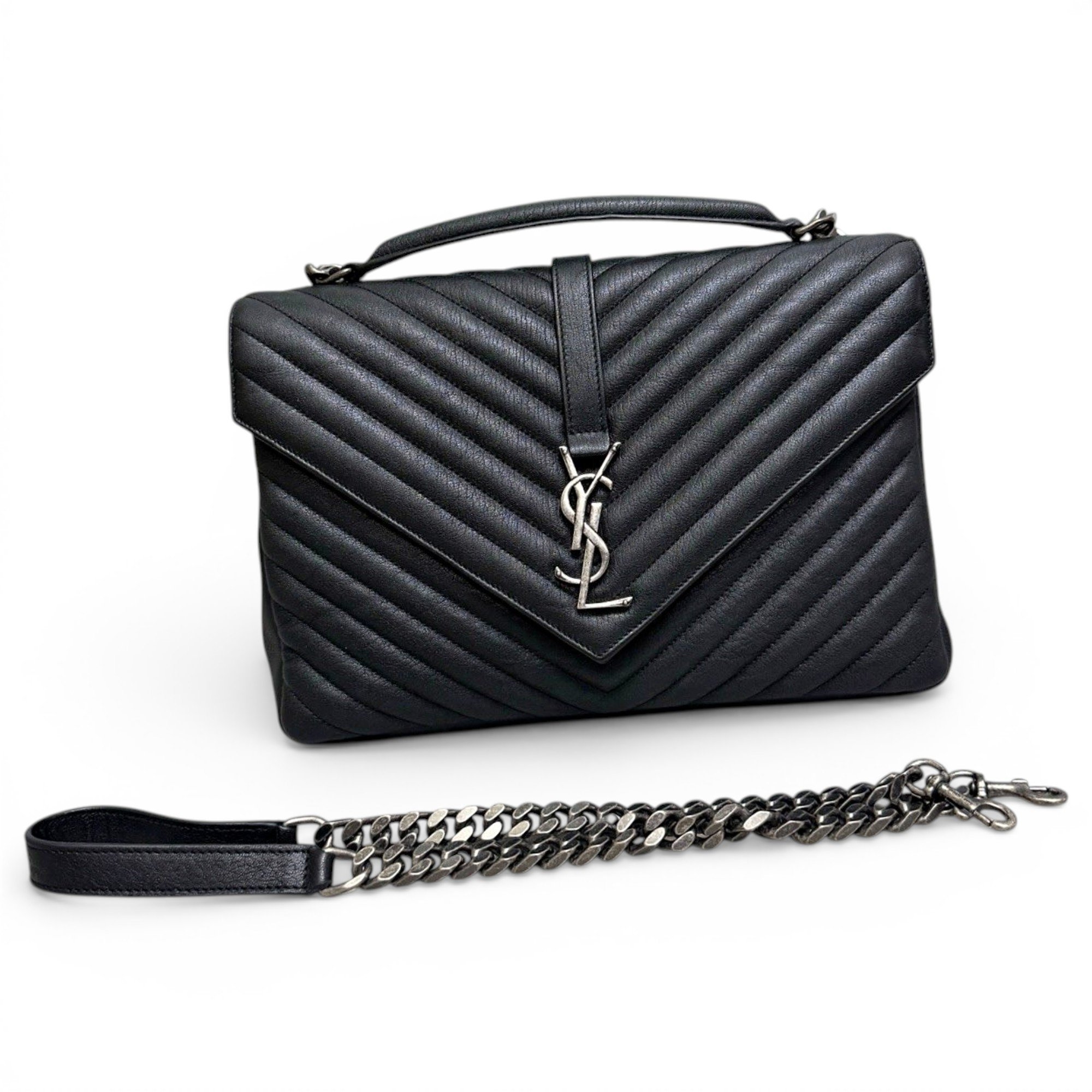 Collége monogramme leather handbag