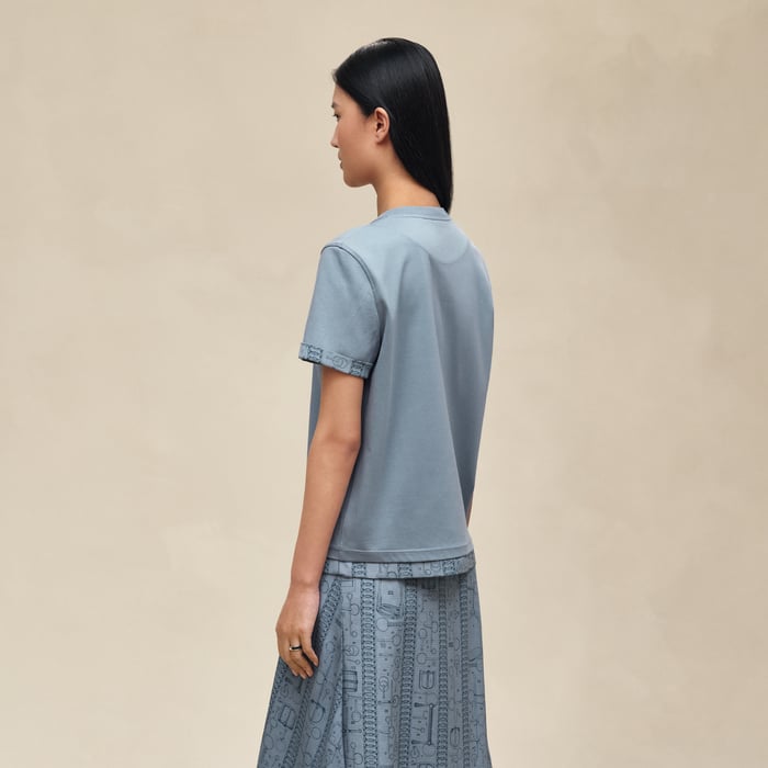 Bleu Adriatique Straight T-shirt