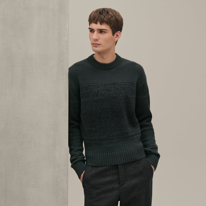 Vert Chrome "Bouclette Ombree" Crewneck Sweater