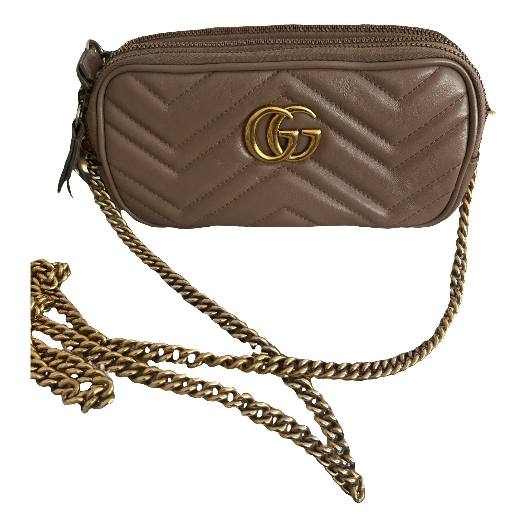 GG Marmont Triple zip leather crossbody bag