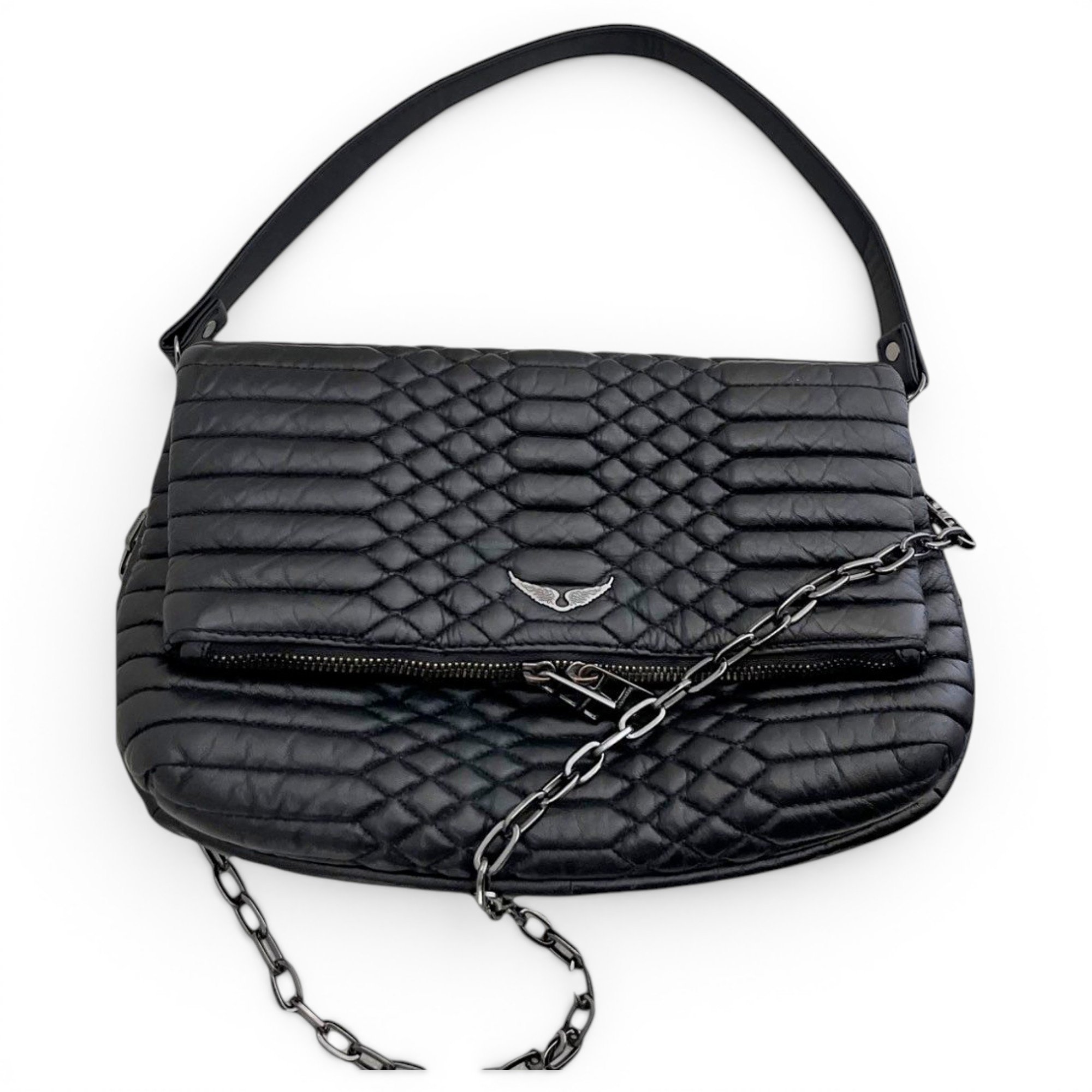 Rock leather crossbody bag