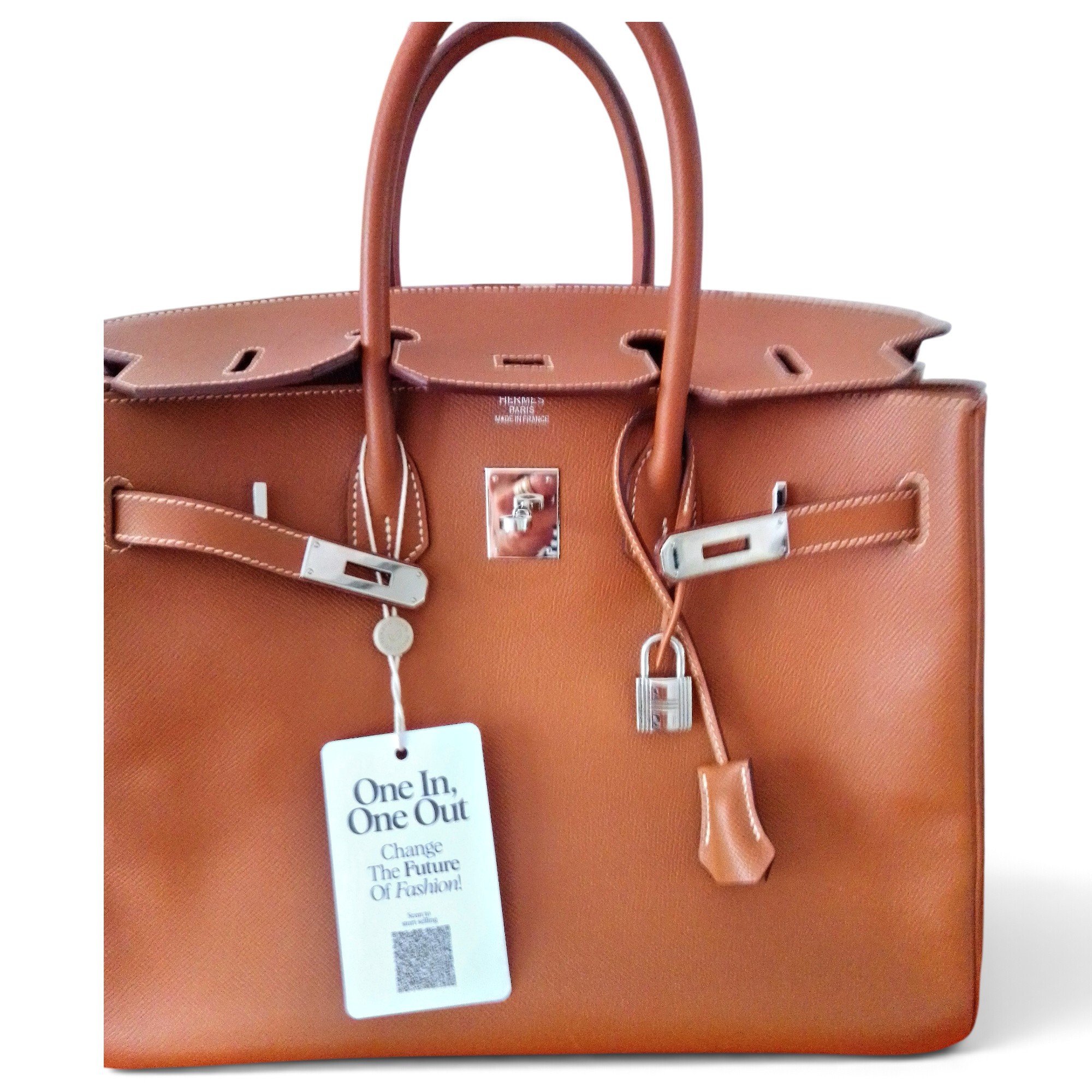 Birkin 35 leather handbag