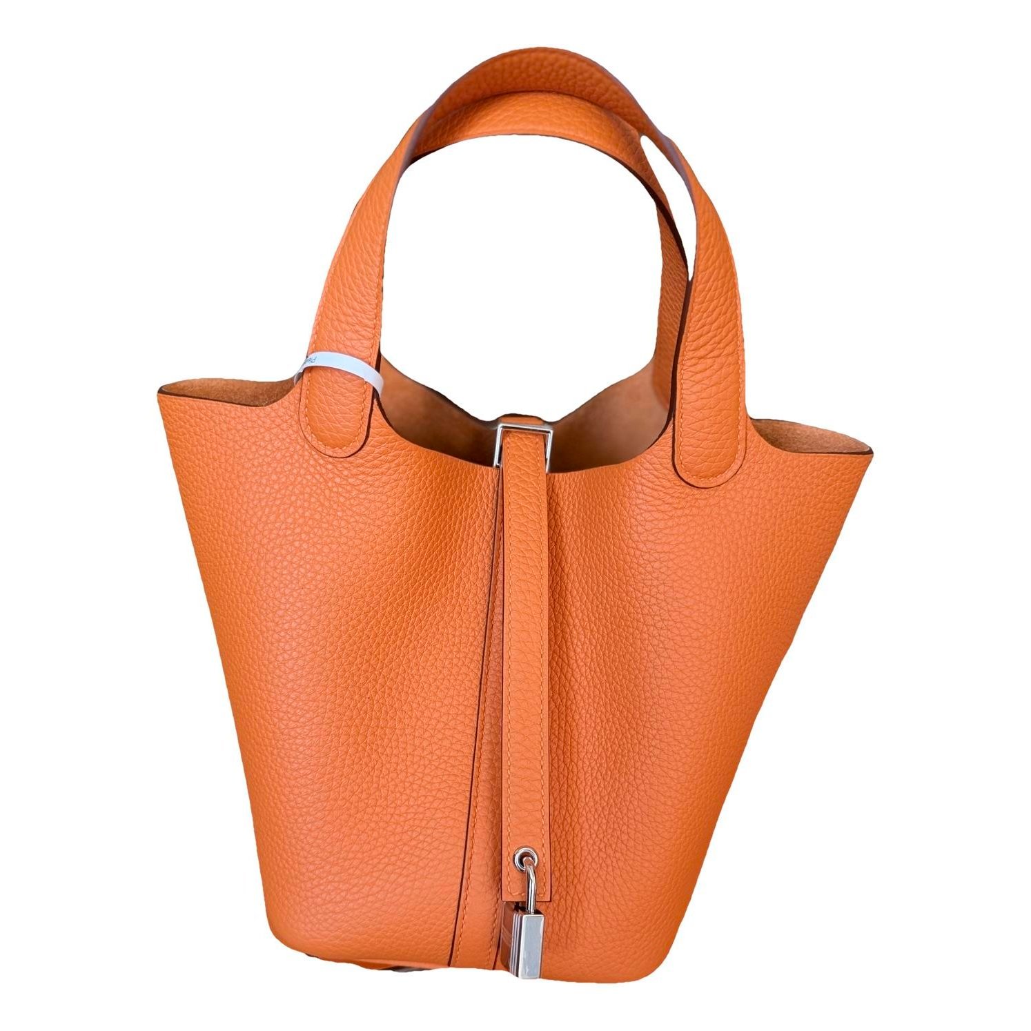 Picotin leather tote