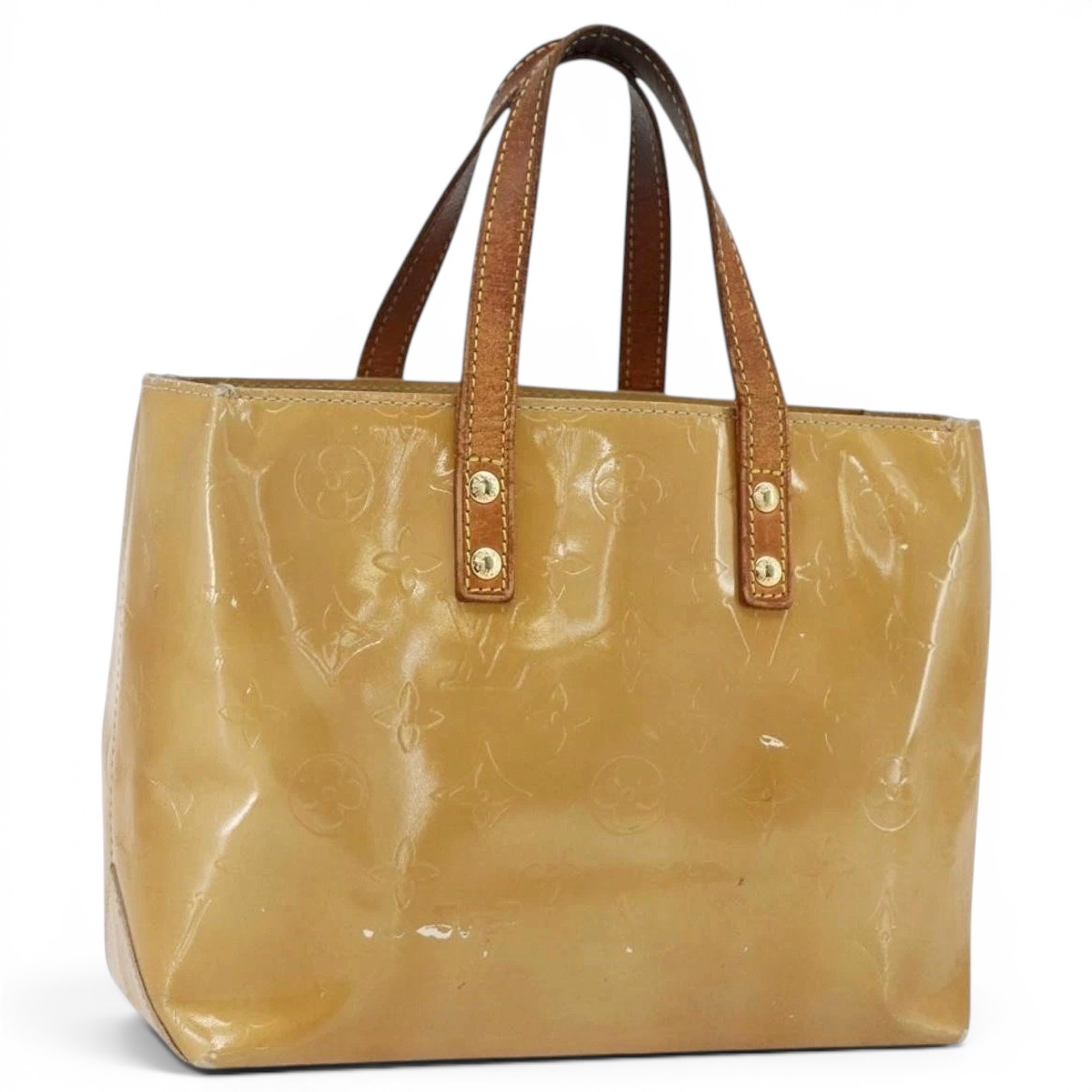 Patent leather handbag