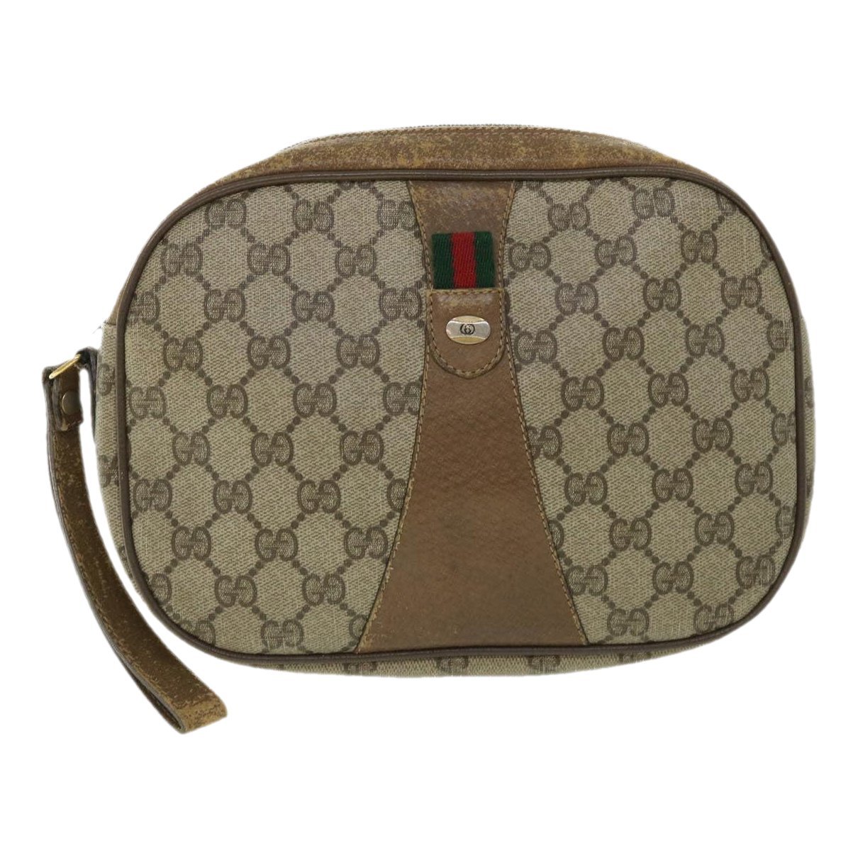 Leather clutch bag