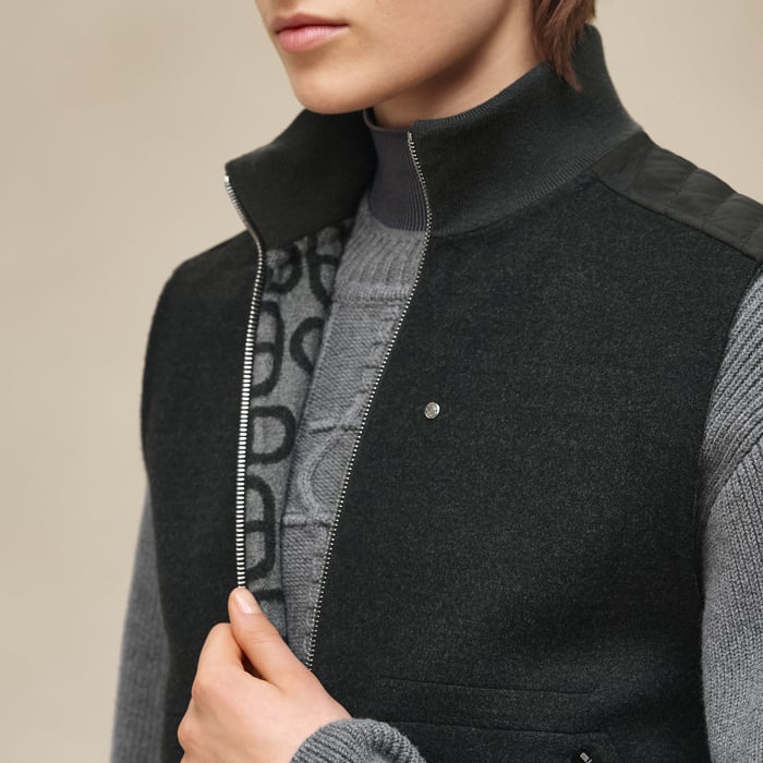 Gris Obscur "Chaine d'Ancre" Sleeveless Vest