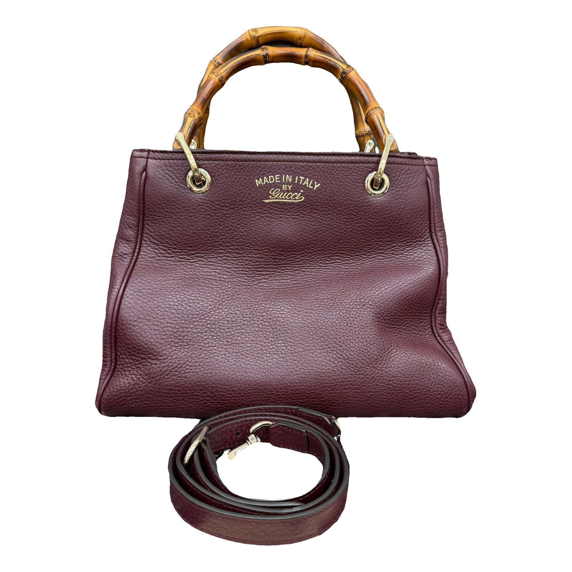 Bamboo leather handbag