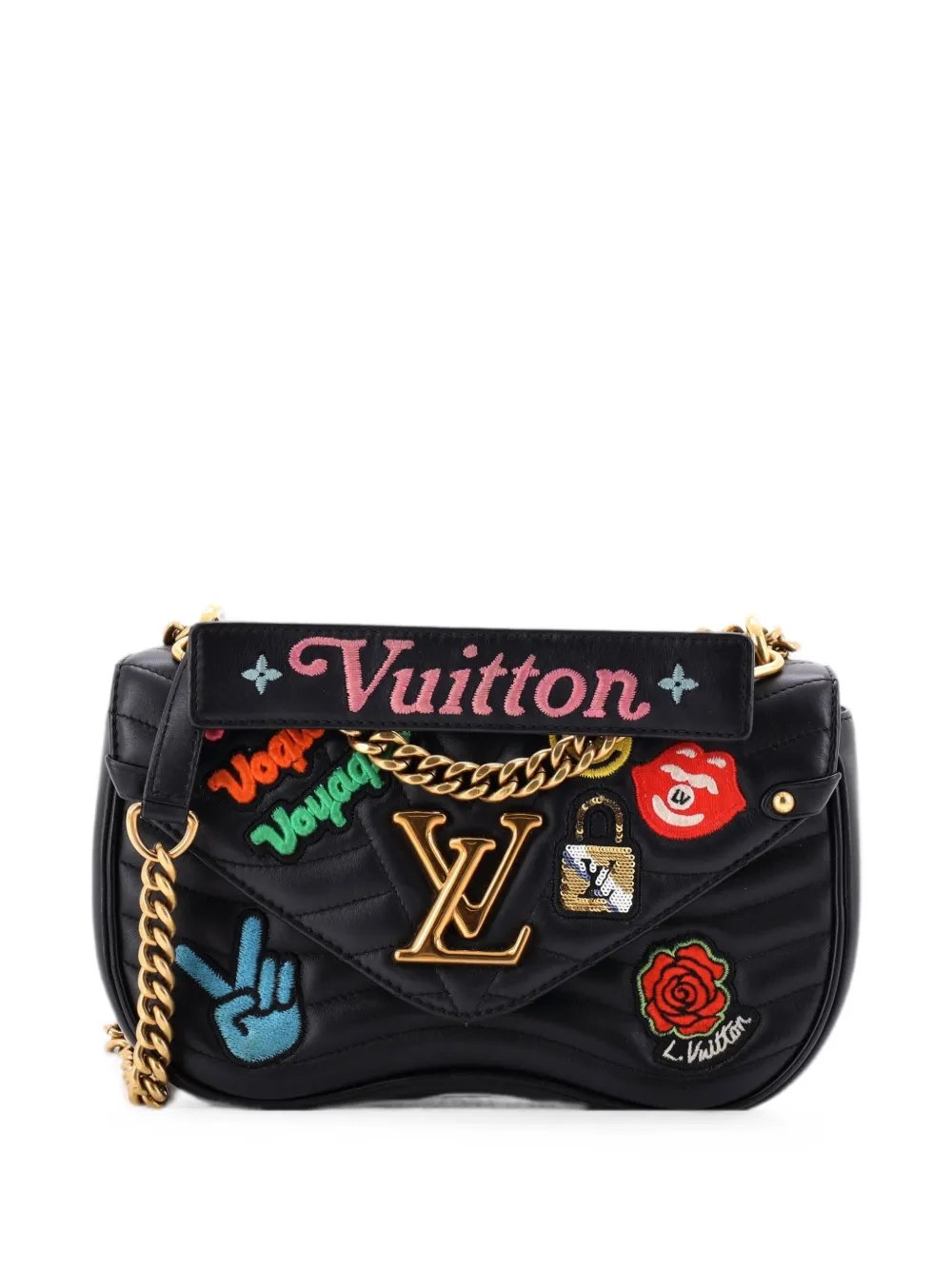 New Wave Chain Bag Limited Edition Patches Quilted Leather MM shoulder bag