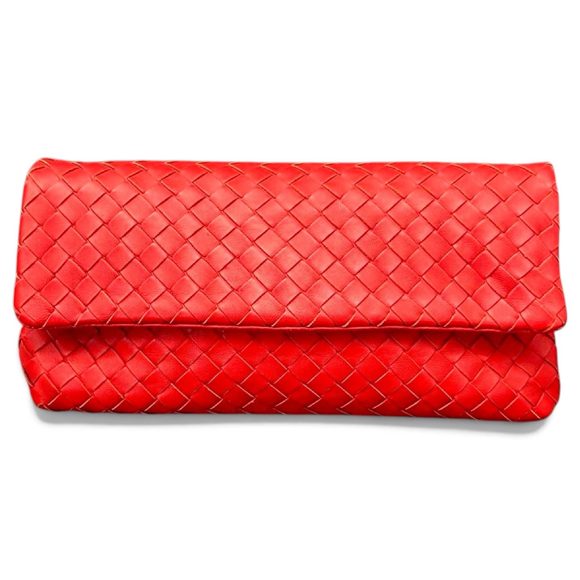 Leather clutch bag