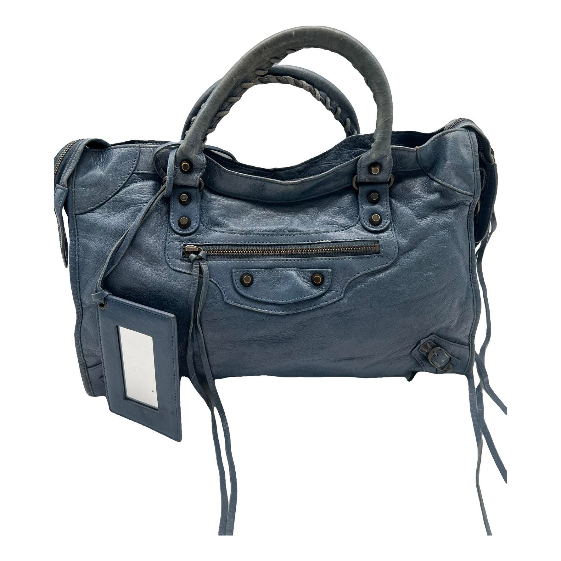 City leather handbag