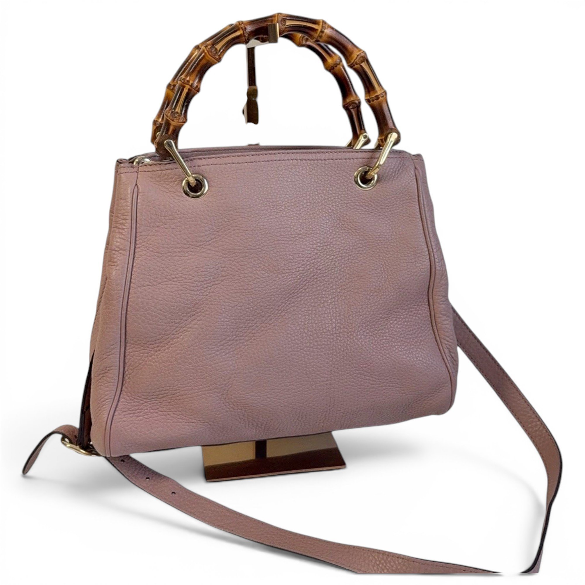 Bamboo leather handbag