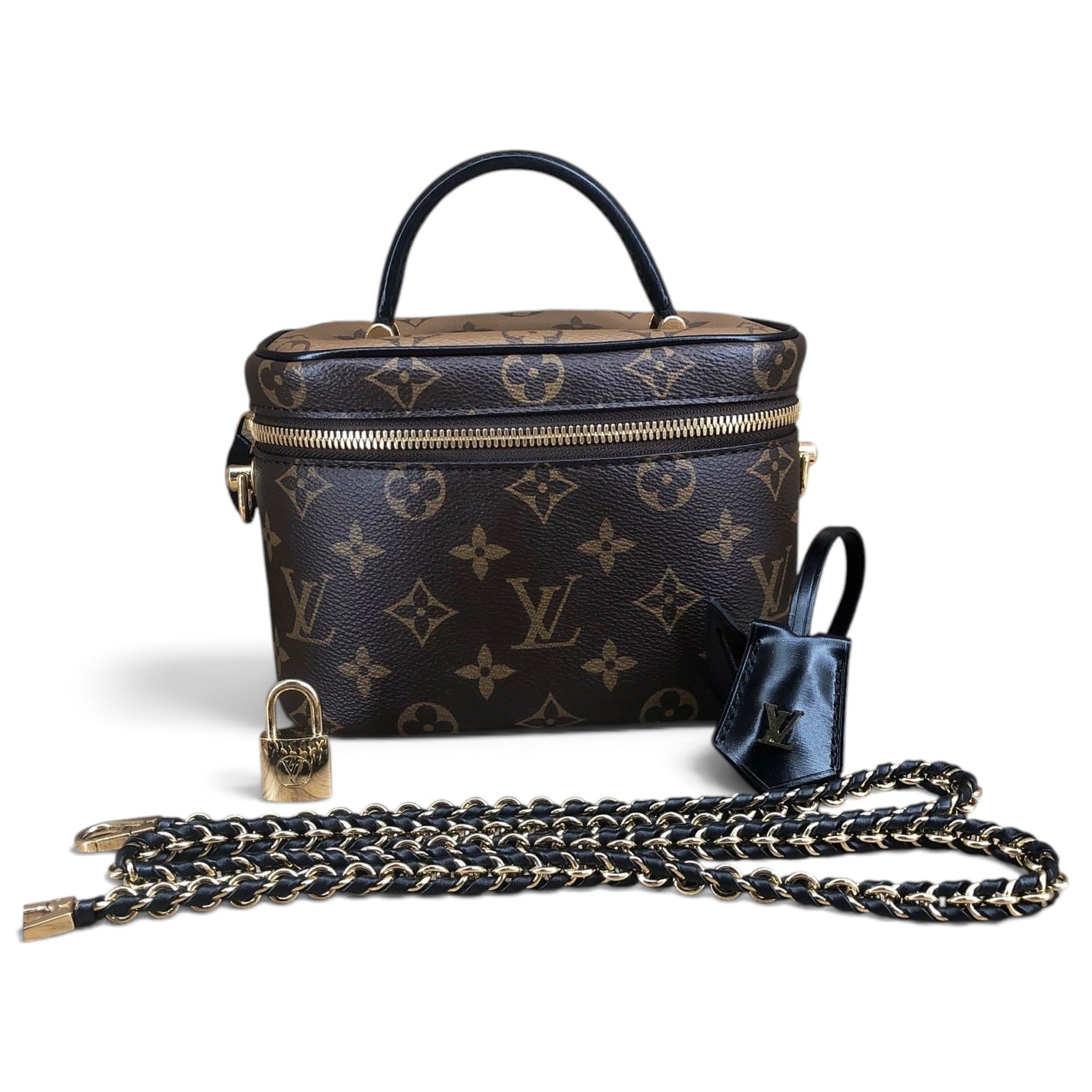 Vanity leather handbag