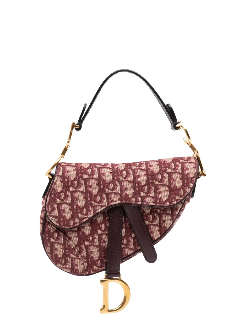 2018 Mini Oblique Canvas Saddle Bag satchel