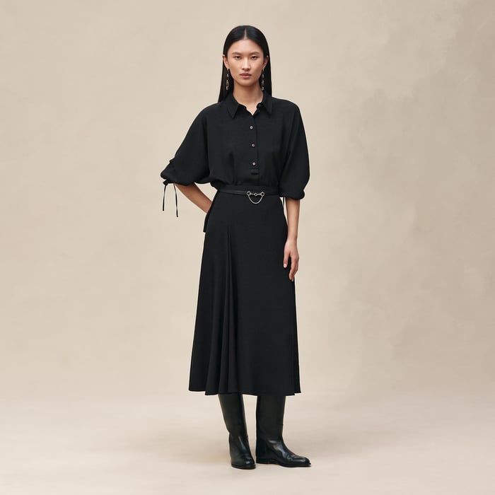 Noir Silk Blouse