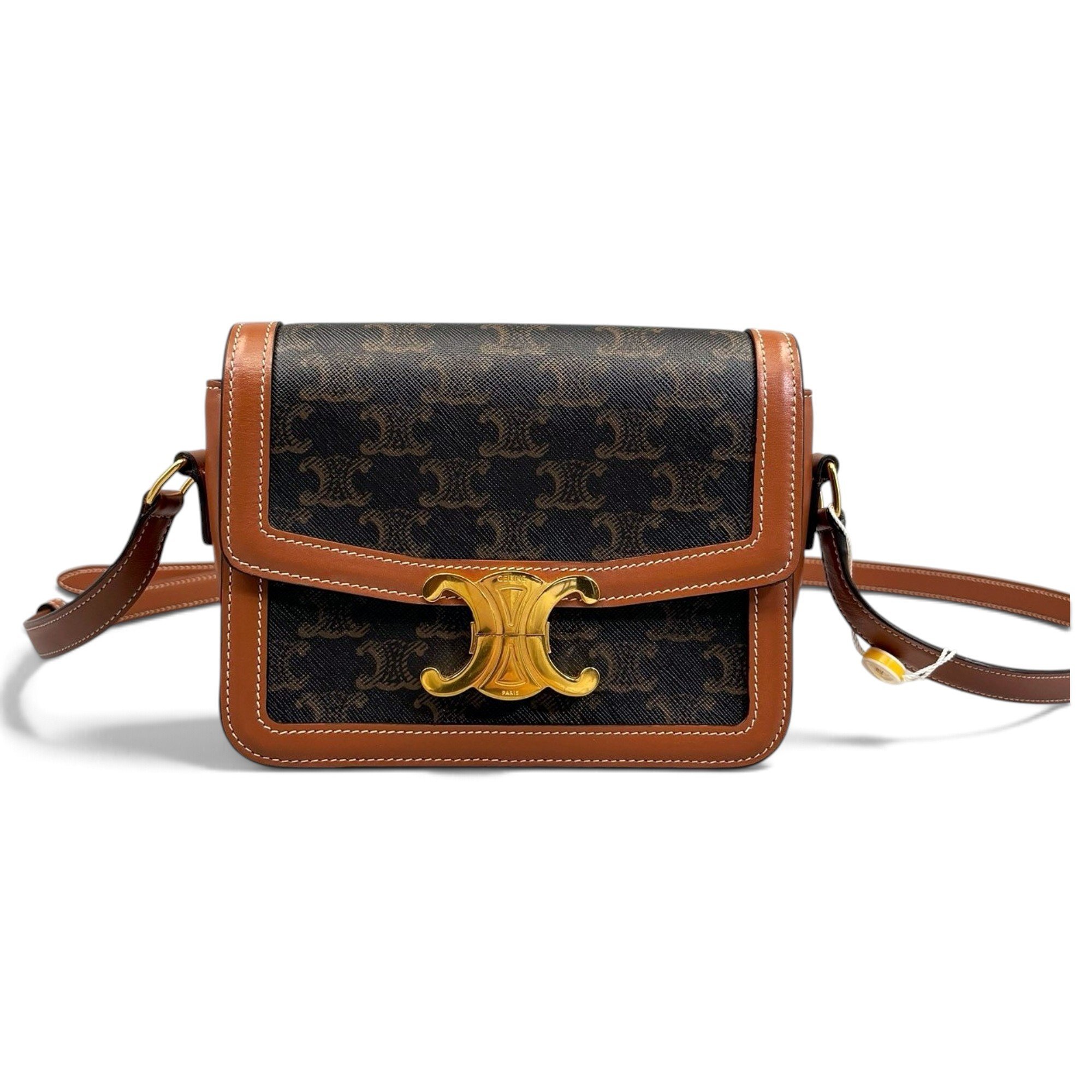 Triomphe leather handbag