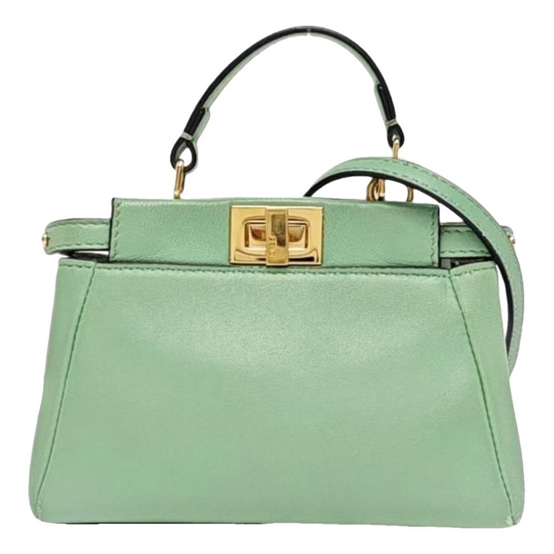 Peekaboo mini pocket leather crossbody bag