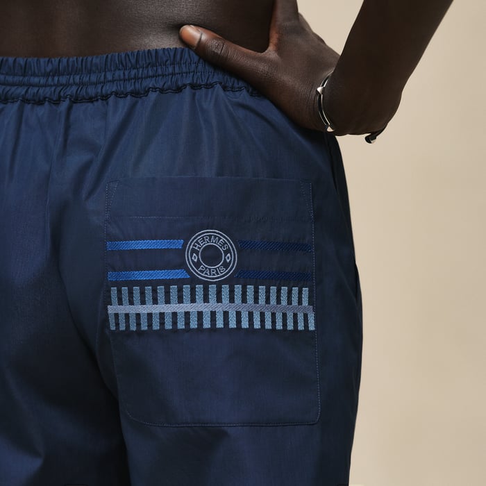 Bleu Outremer Embroidered Shorts