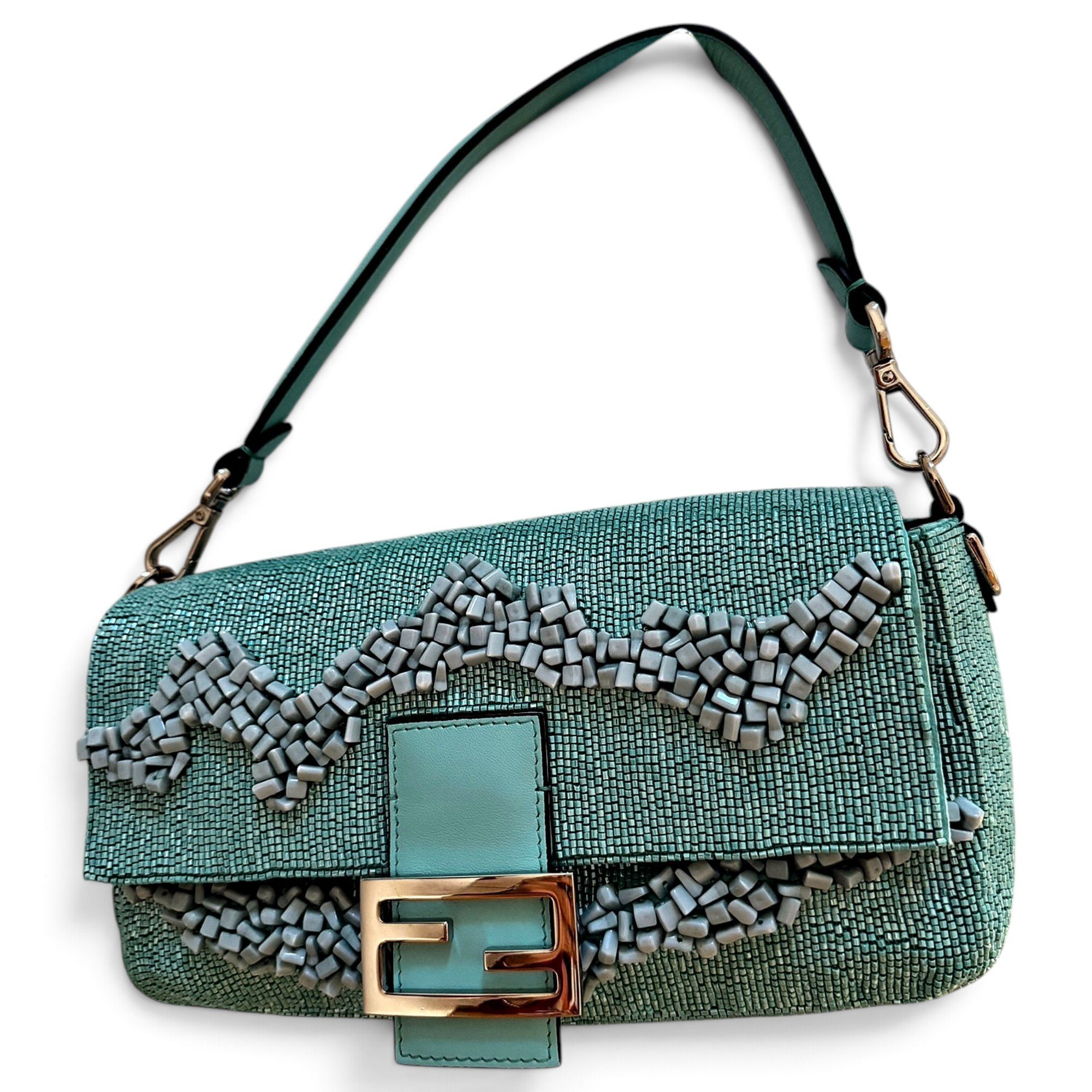 Baguette glitter handbag