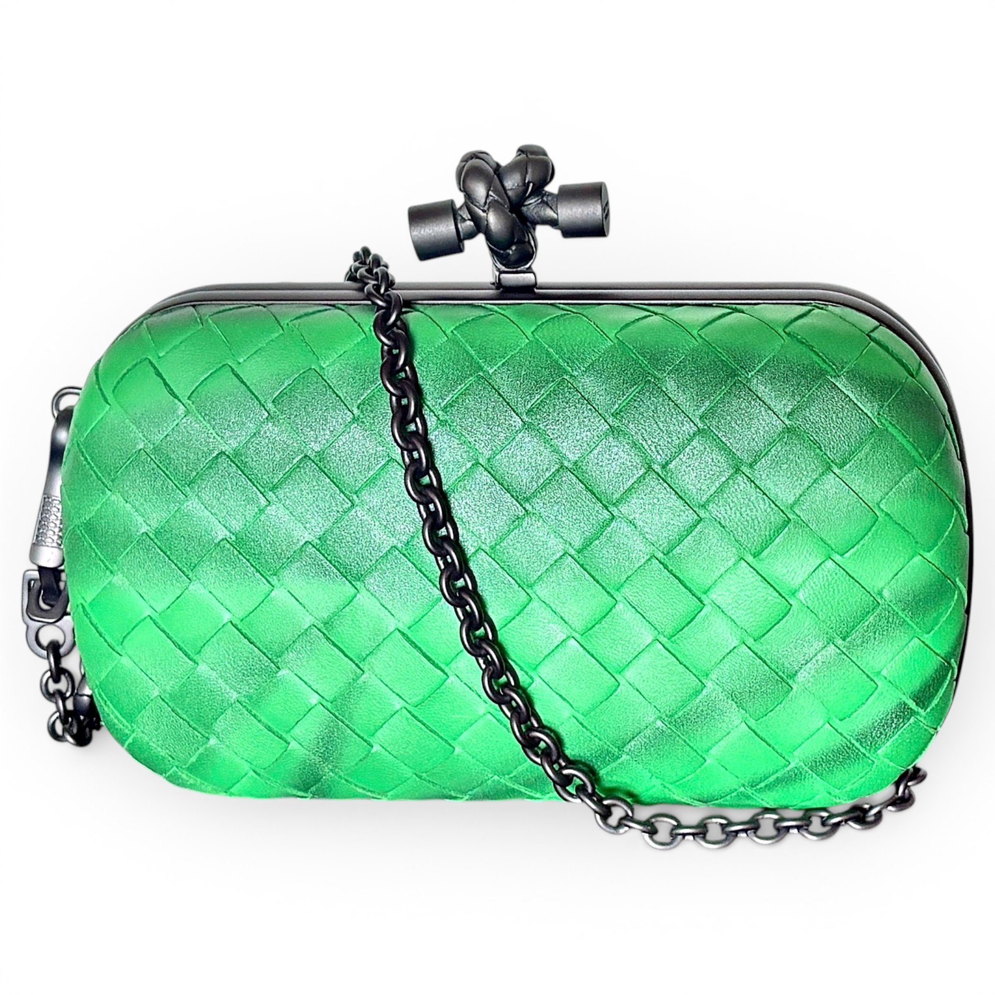 Pochette Knot leather clutch bag