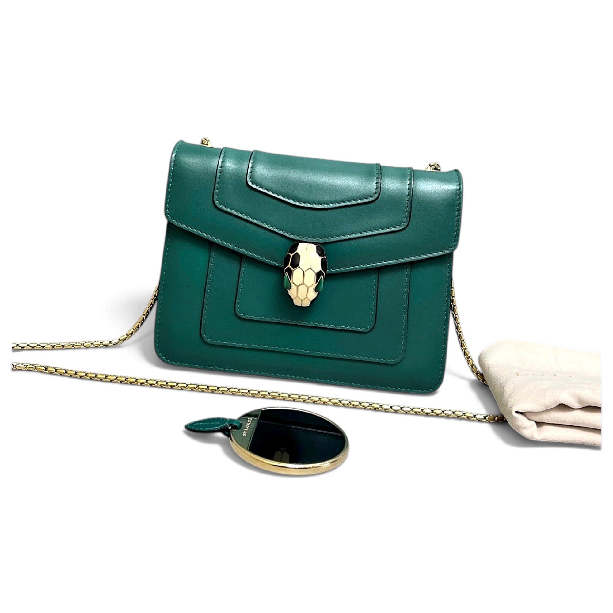 Serpenti leather handbag