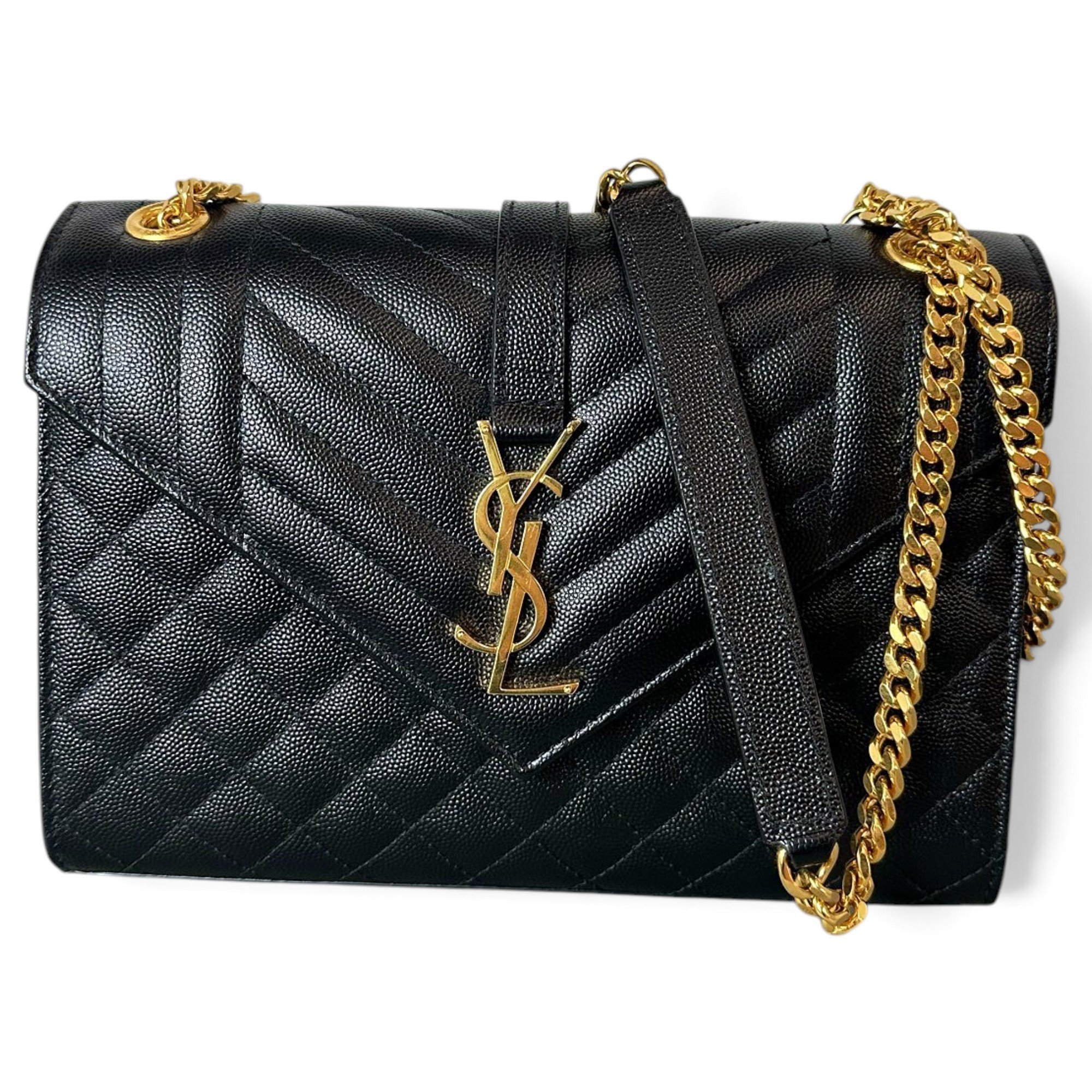 Envelope leather handbag