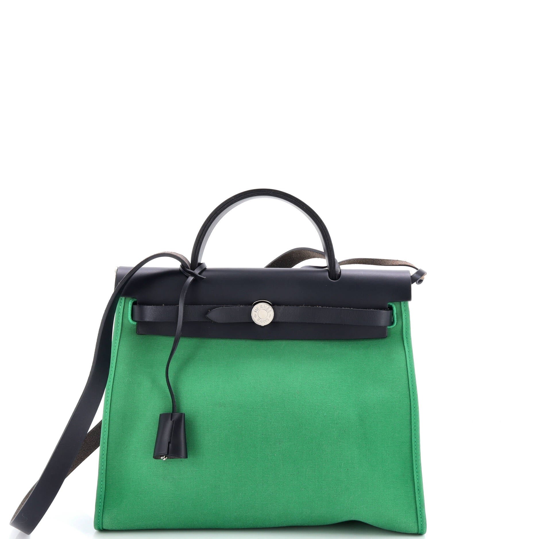 Hermes Herbag Zip Leather and Toile 31