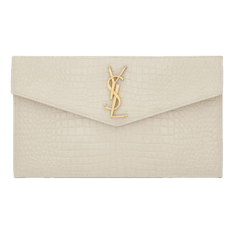 Uptown leather clutch bag