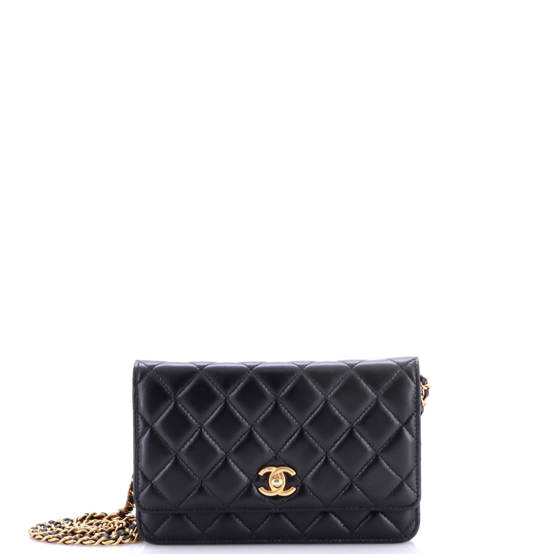 Pearl Crush Wallet on Chain Quilted Lambskin