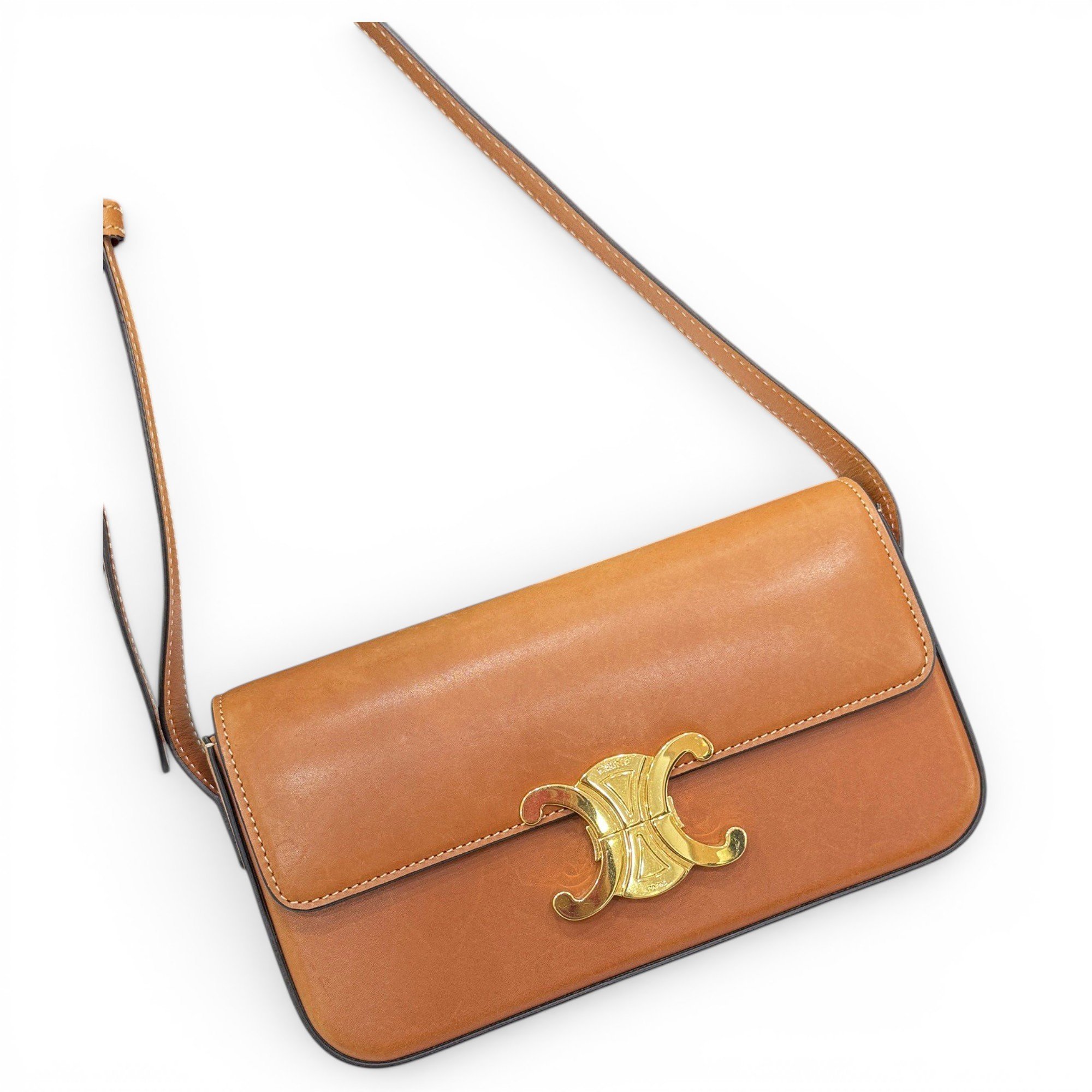 Triomphe leather handbag