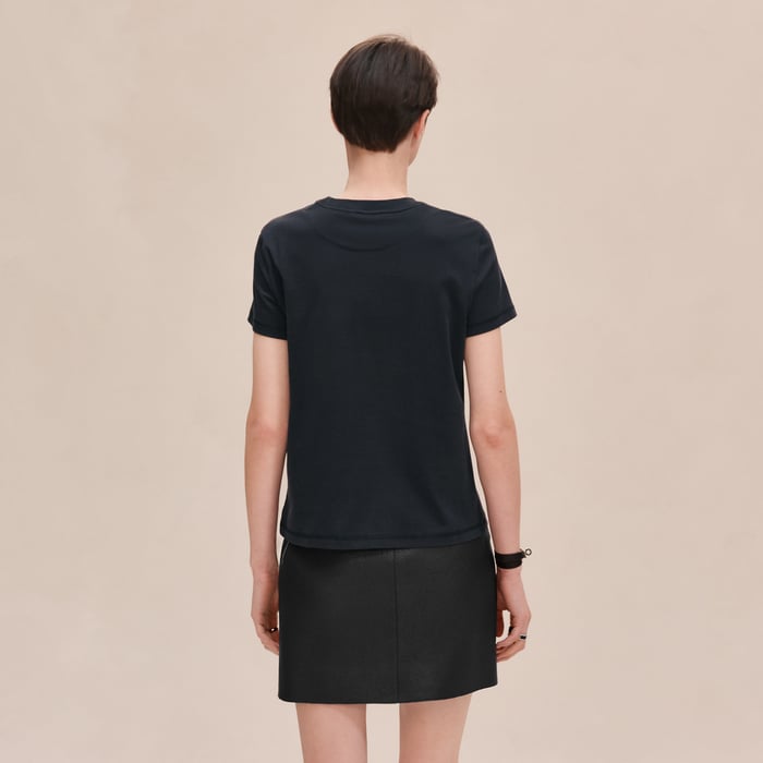 Bleu Noir Embroidered Pocket T-shirt