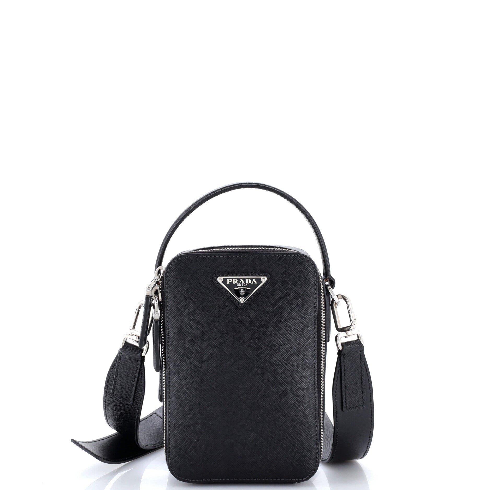 Brique Crossbody Bag Saffiano Leather Medium