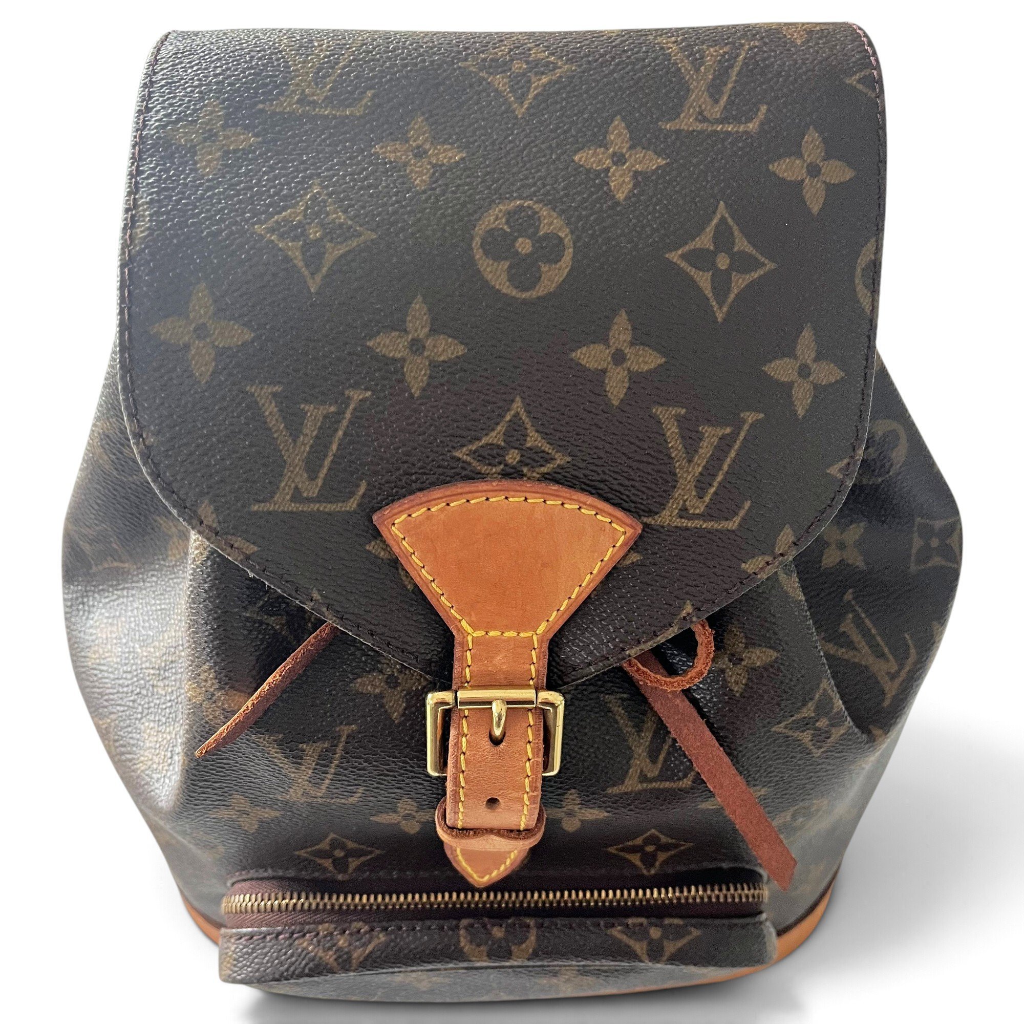 Montsouris Vintage leather backpack