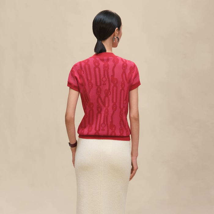 Rose Framboise "Palefroi Remix" Short Sleeve Sweater