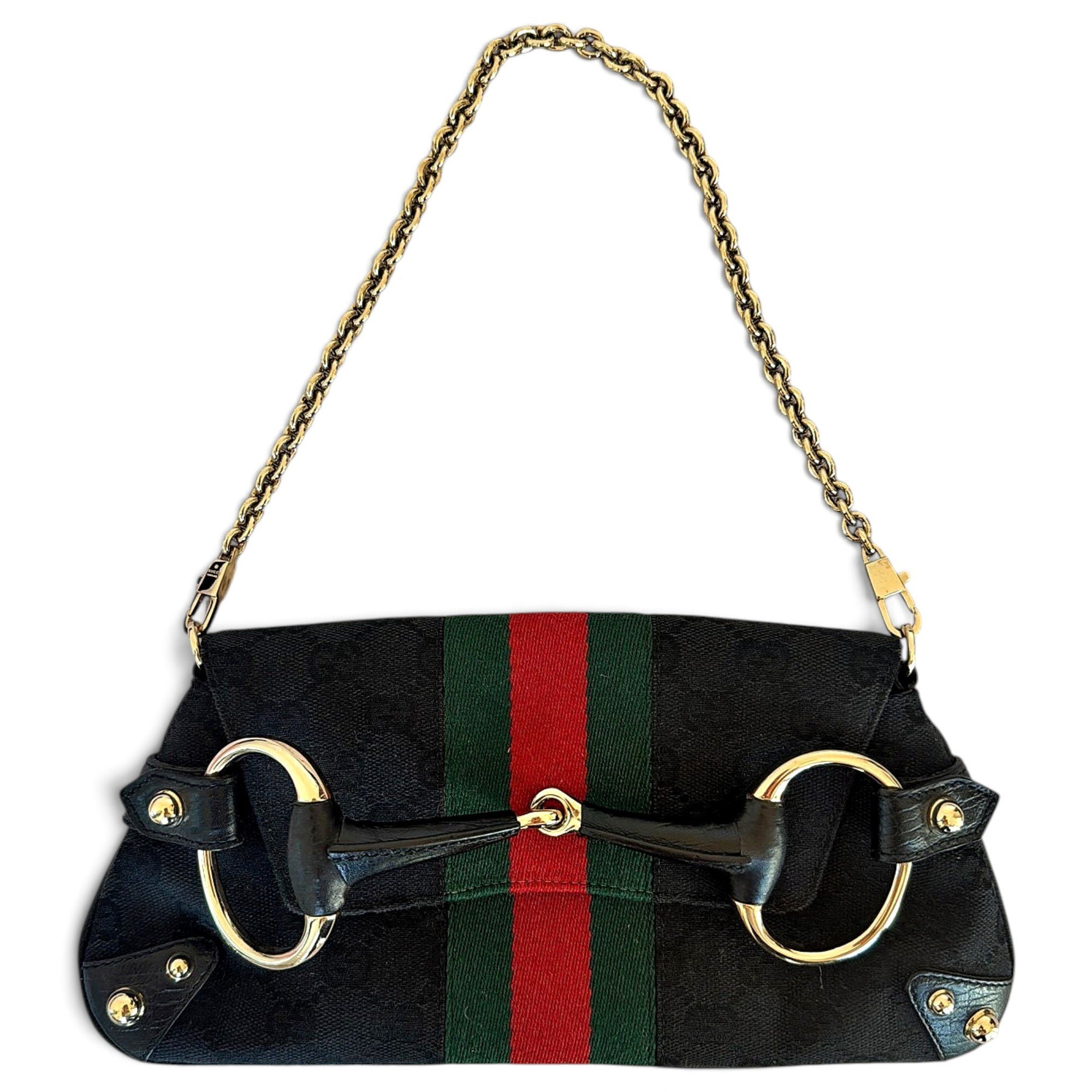 Horsebit Chain cloth handbag