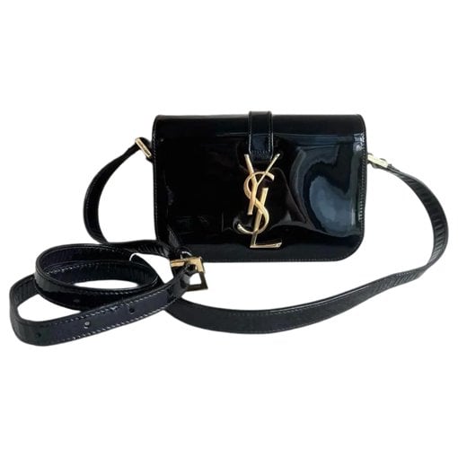 Université patent leather crossbody bag
