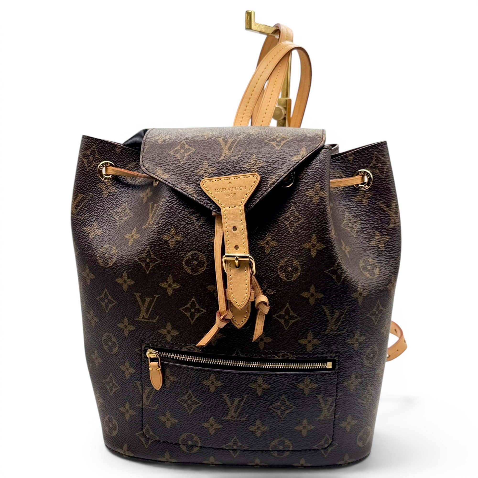 Montsouris Vintage leather backpack