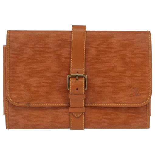 Leather clutch bag