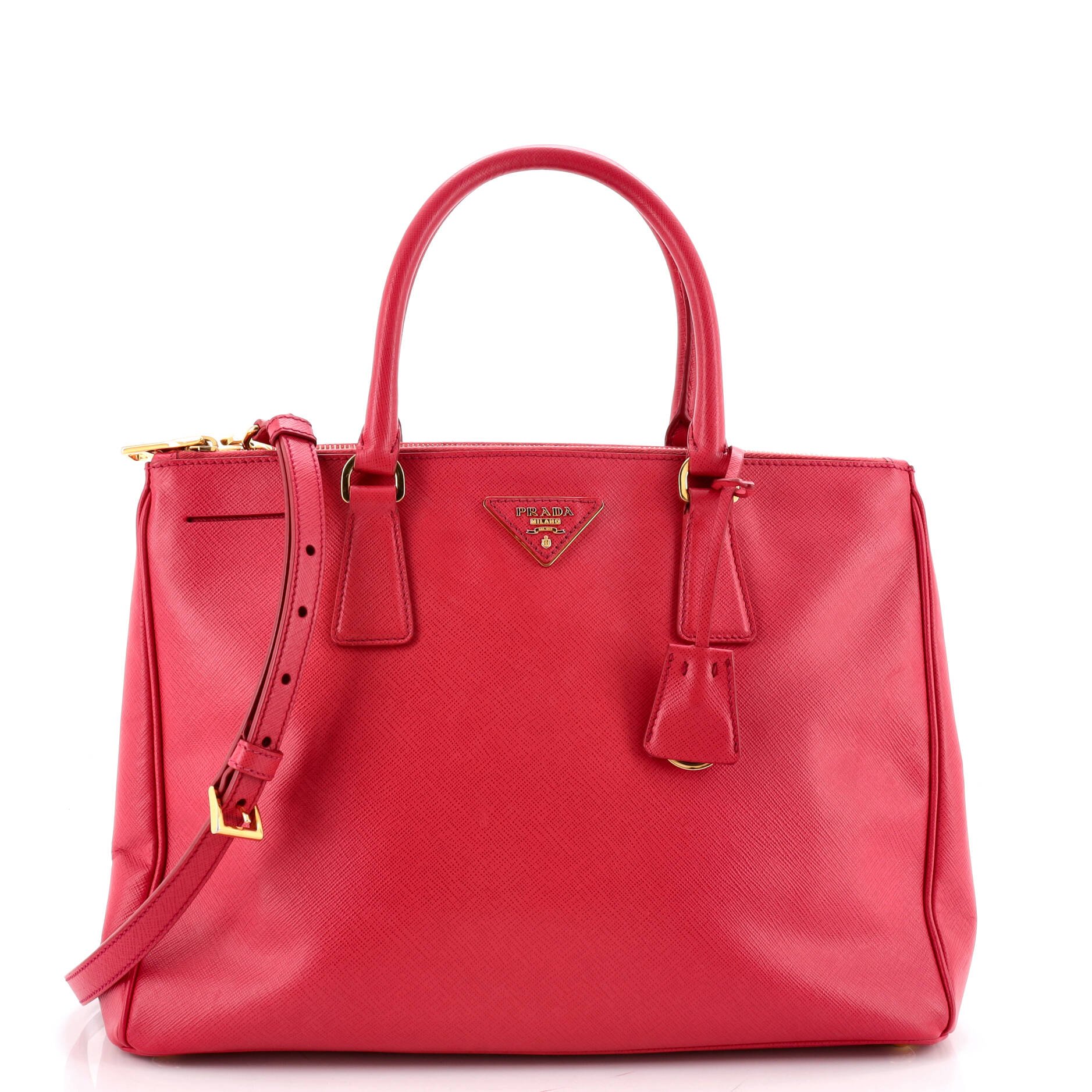 Double Zip Lux Tote Saffiano Leather Medium
