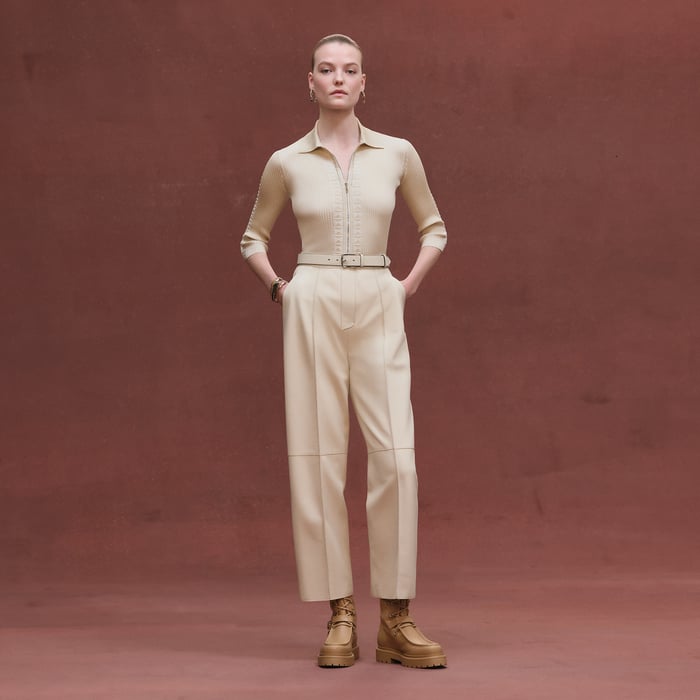 Blanc Naturel Zipped Cardigan