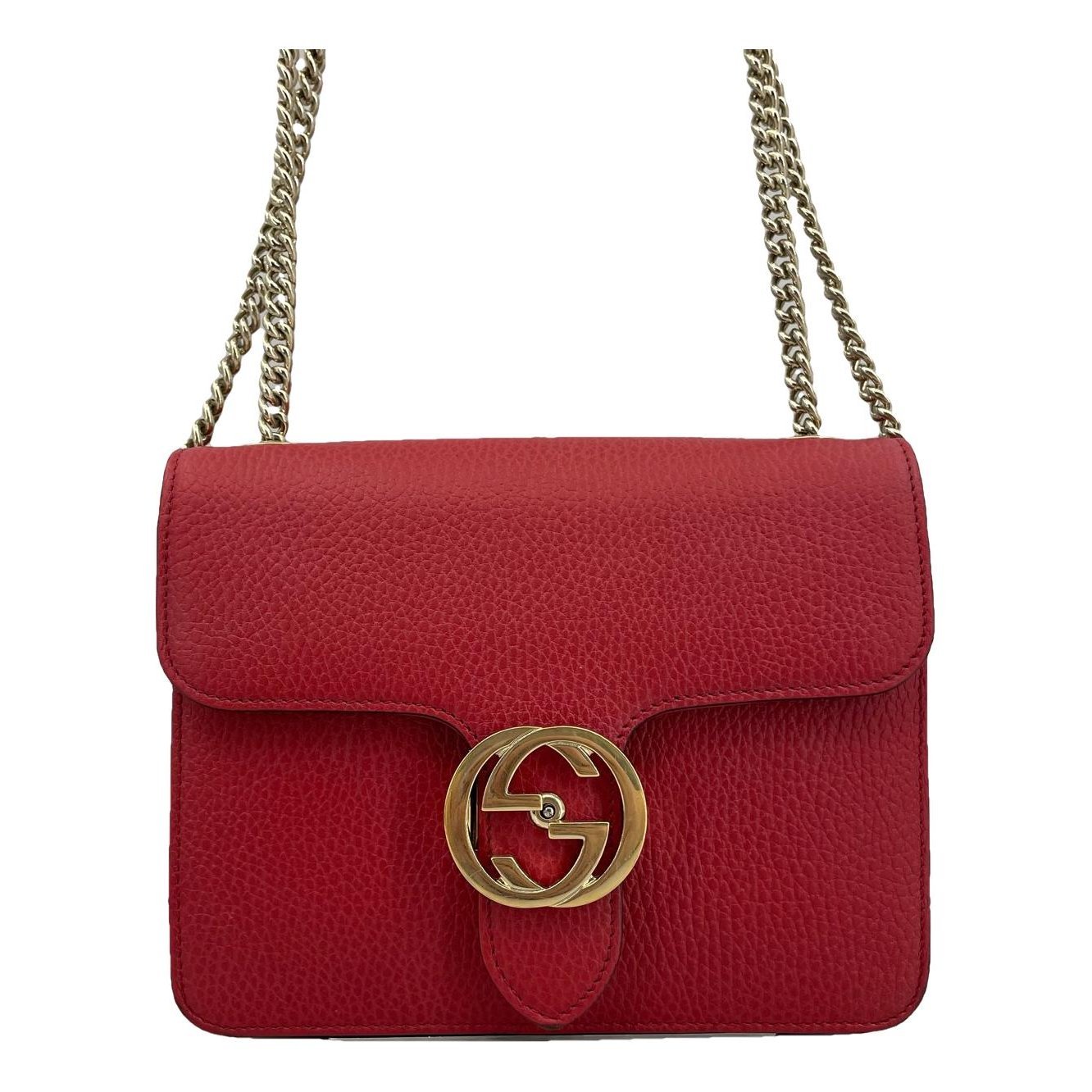 Interlocking leather handbag