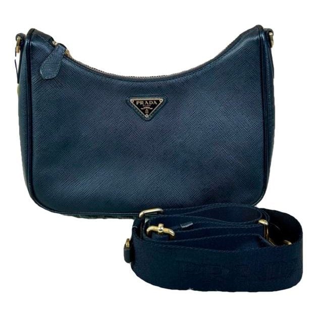 Re-edition leather handbag