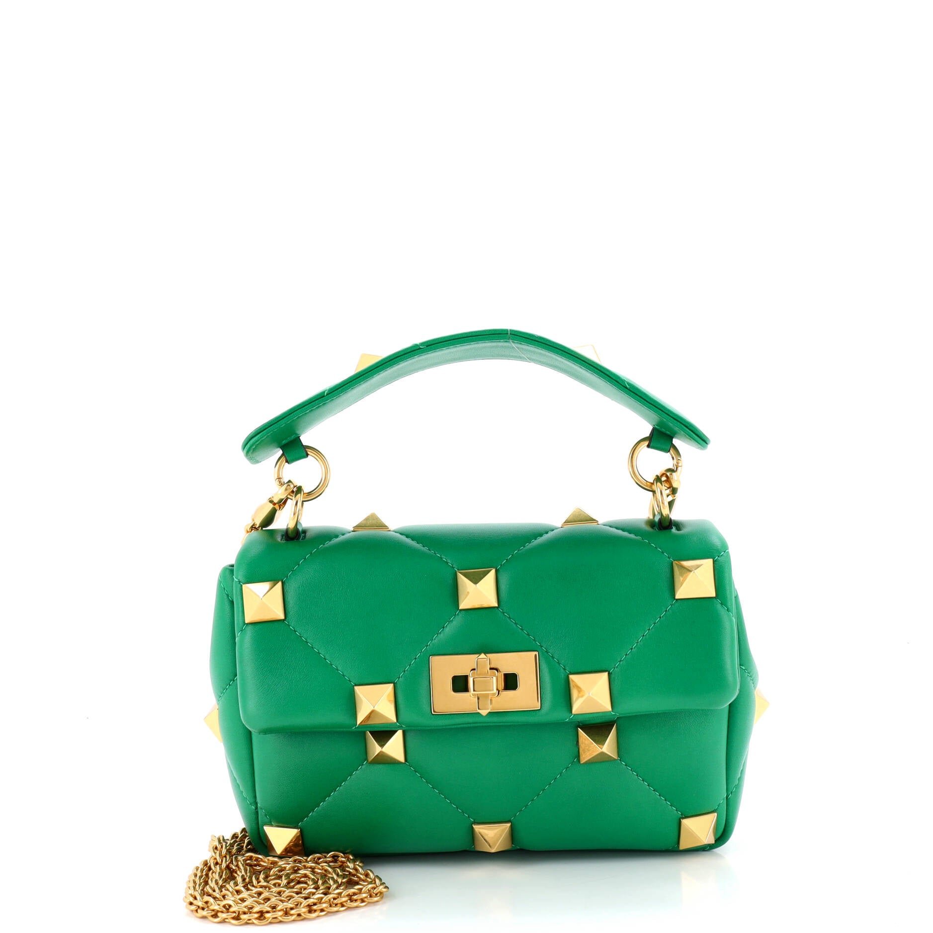 Valentino Garavani Roman Stud Flap Bag Quilted Leather Medium