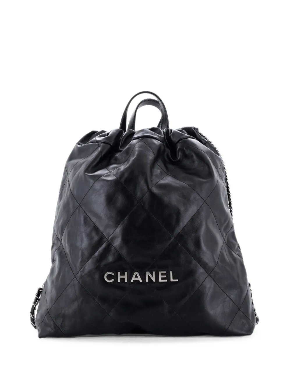 22 Chain Quilted Calfskin Large backpack
